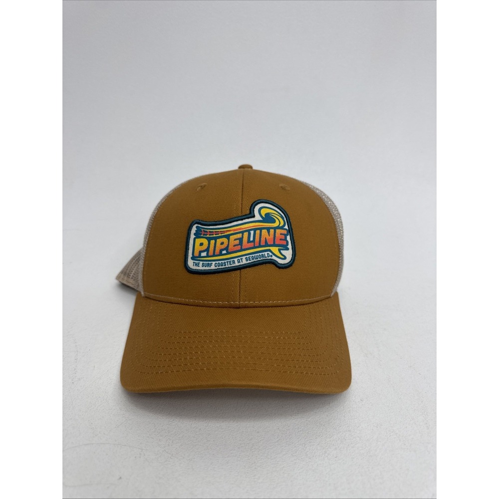 VTG Sea World Pipeline Surf Roller Coaster Trucker Baseball Hat Mesh Back